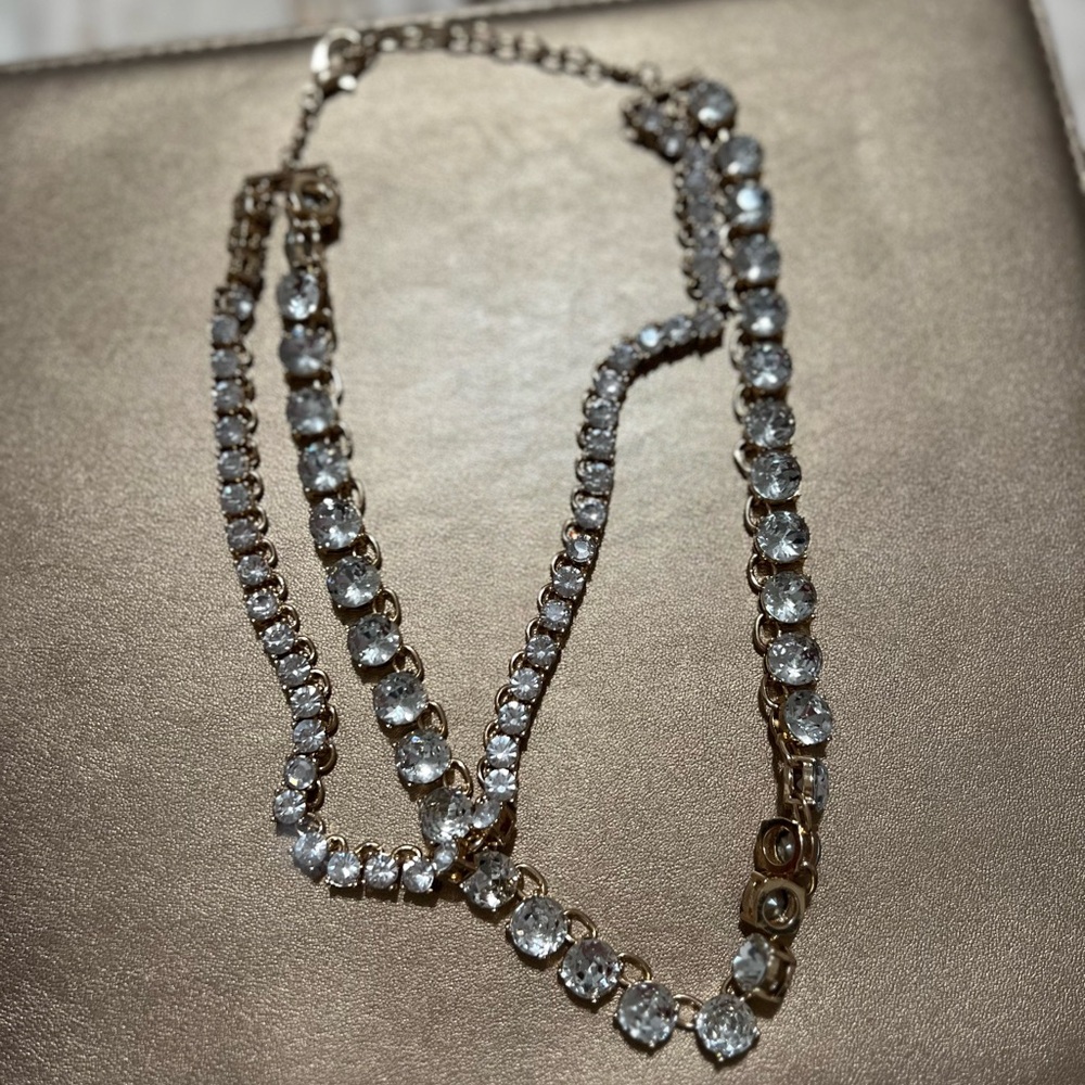 Gold, rhinestone choker